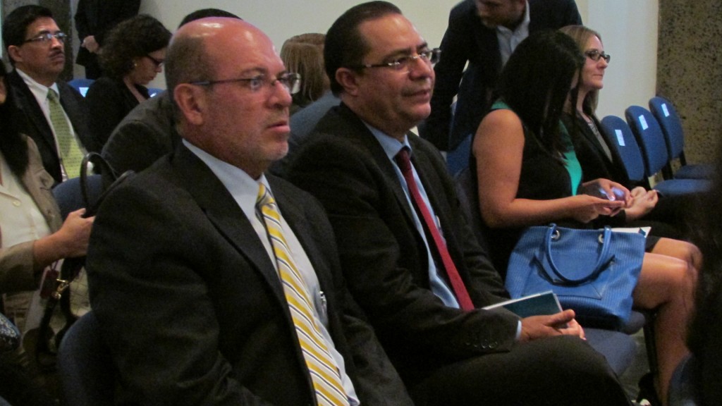 Director Ejecutivo del ILP, Ing. David Henríquez y el Director Ejecutivo de FOVIAL, Dr. Felipe Rivas, asistieron al evento de entrada en vigor de FOMILIO II, ambas instituciones cumplen un papel importante en el desarrollo del programa.